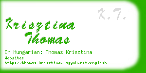 krisztina thomas business card